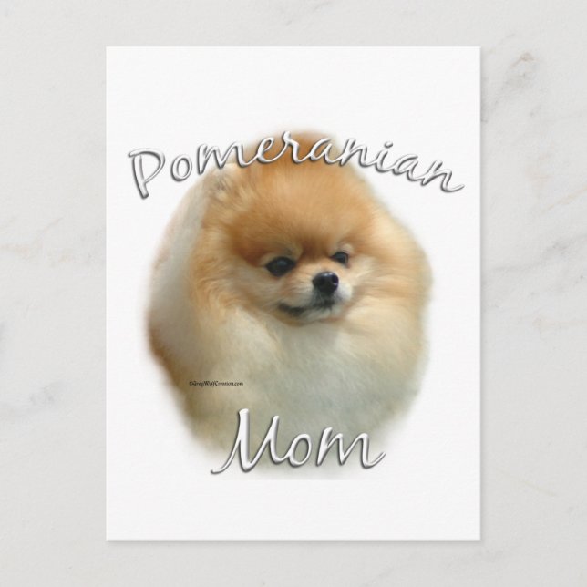 Carte Postale Pomeranian Maman 2 (Devant)