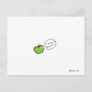 carte postale pomme