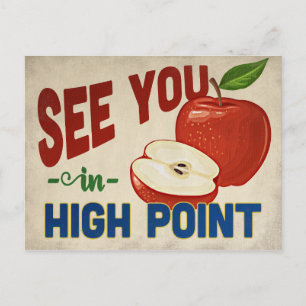 Carte Postale Pomme de Caroline du Nord High Point - Vintage voy