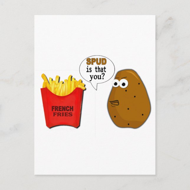 Carte Postale Pomme de terre Fries est-ce que c'est vous ? (Devant)