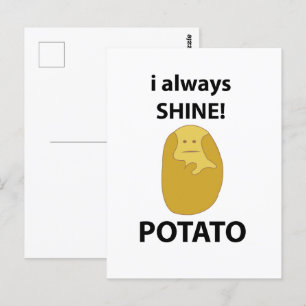 Carte Postale Pomme De Terre Je Brille Toujours La Pomme De Terr