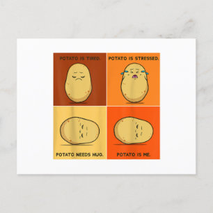 Carte Postale Pomme de terre Spud Racine Légumes Tater Vegan Lov