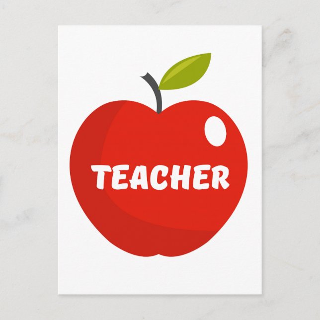 Carte Postale Pomme des enseignants (Devant)
