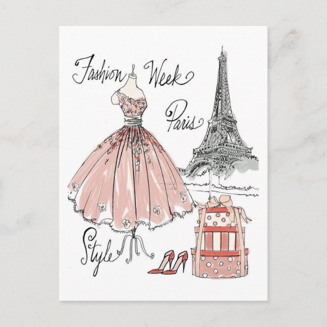 Carte Postale Pomme sauvage | Paris Mode Week (Devant)