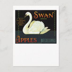Carte Postale Pommes de marque de cygne