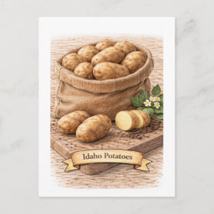 Carte Postale Pommes de terre de l'Idaho (Série de cuisine améri