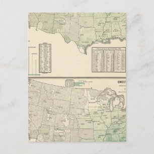 Carte Postale pommes de terre irlandaises et douces et foin