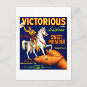 Carte Postale Pommes de terre sucrées victorieuses