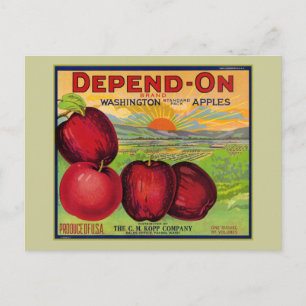 Carte Postale Pommes de Washington