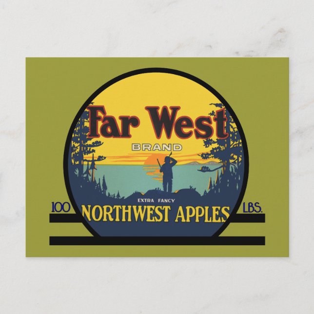 Carte Postale Pommes du Far West (Devant)