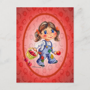 Carte Postale POMMES, POMMES, POMMES par SHARON SHARPE