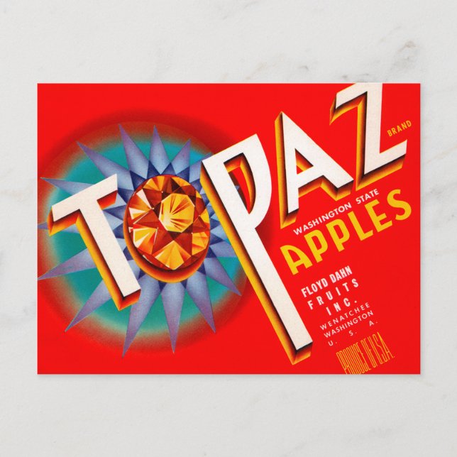 Carte Postale Pommes Topaz (Devant)