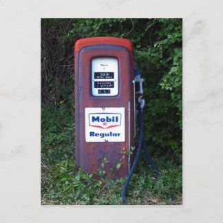 Carte Postale Pompe à gaz Mobil