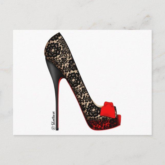 Carte Postale Pompe de plateforme Peep Toe (Devant)