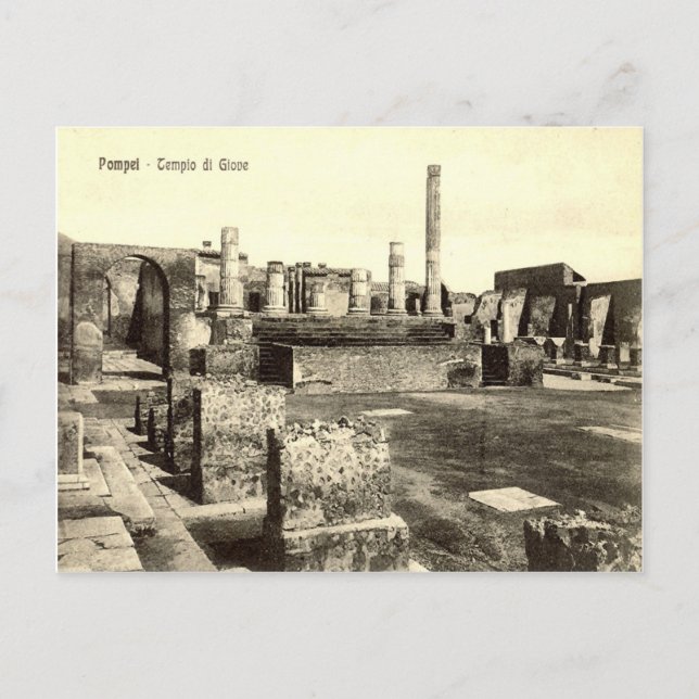 Carte Postale Pompéi, Temple de Jupiter (Devant)