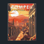 Carte Postale Pompeii Campanie Italie Travel Art Vintage<br><div class="desc">OEuvre vectorielle de Pompéi. Autrefois ville romaine prospère et sophistiquée,  Pompéi a été ensevelie sous des mètres de cendres et de ponce après l'éruption catastrophique du Vésuve en 79 après J.-C.</div>