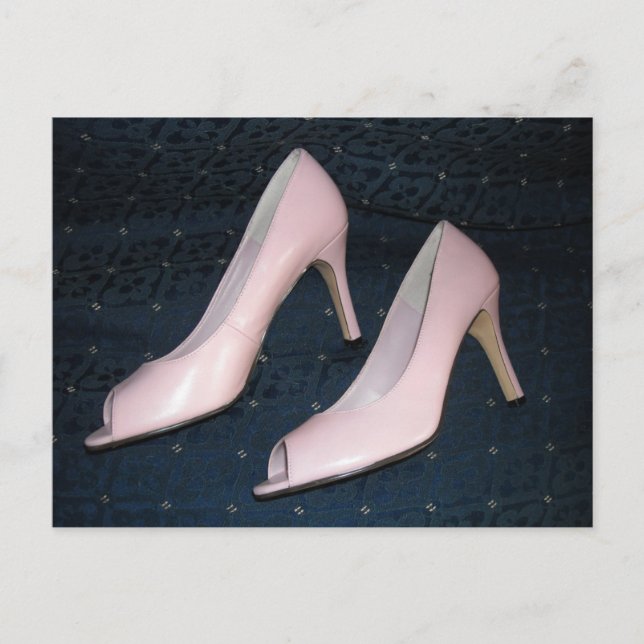Carte Postale Pompes/chaussures à talon élevé rose (Devant)