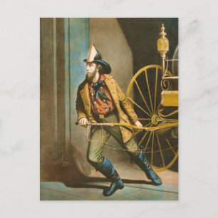Carte Postale Pompier victorien 2 "Le pompier américain"