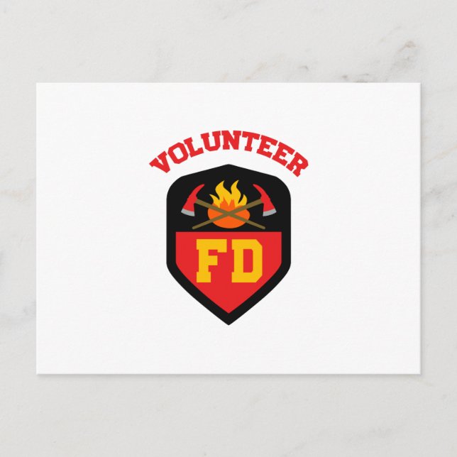 CARTE POSTALE POMPIER VOLONTAIRE (Devant)
