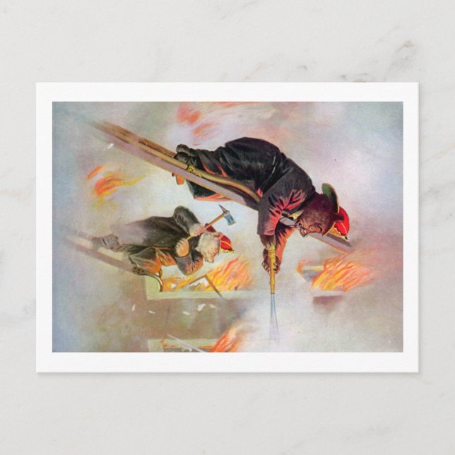 Carte Postale Pompiers Ours Roosevelt (Devant)