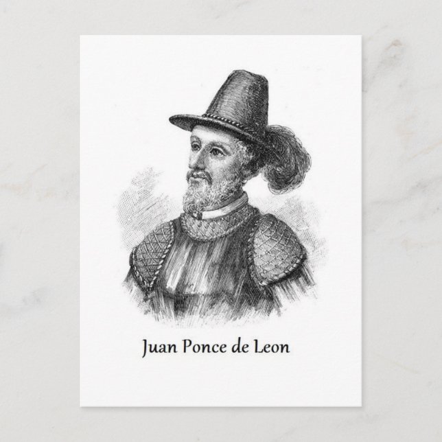 Carte Postale Ponce de Leon et la Fontaine de la Jeunesse (Devant)