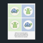 Carte Postale Pond Friends Turtle and Frog Cupcake Toppers<br><div class="desc">Imprimés sur un stock lisse et brillant de 120 lb, nos Toppers DO-IT-YOURSELF Cupcake ajoutent la touche finale à votre fête ! Utilisez pour des fêtes de baby shower ou d'anniversaire ! Le libellé peut être modifié en tapant dans les champs de texte, ou cliquez sur le bouton "personnaliser" pour...</div>
