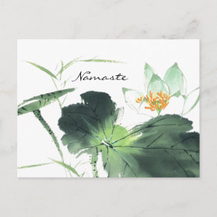 Carte Postale POND LOTUS PAIX l Peinture chinoise pinceau art