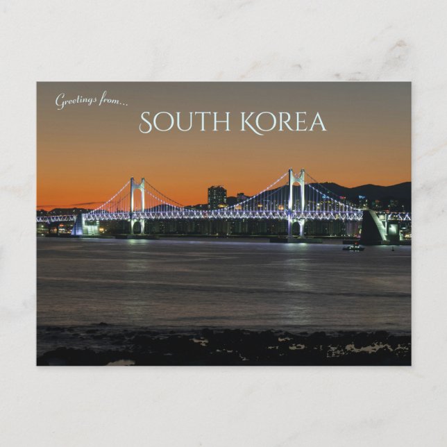 Carte Postale Pont à Busan Corée du Sud (Devant)