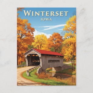 Carte Postale Pont à Winterset Iowa Travel