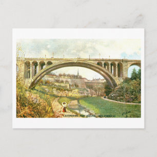 Carte Postale Pont Adolphe vintage à Luxembourg