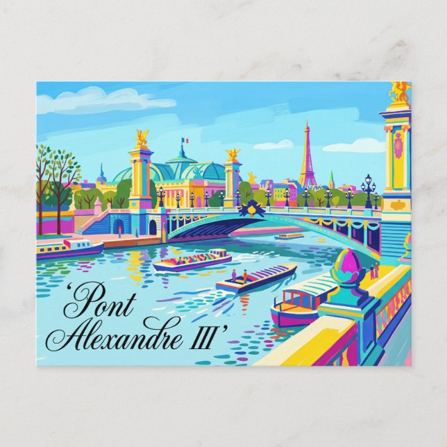Carte Postale Pont Alexandre III France (Devant)