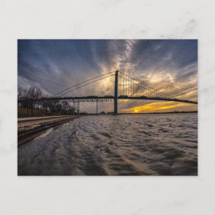 Carte Postale Pont Ambsassador sur la rivière Detroit
