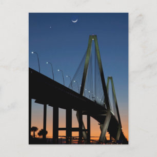 Carte Postale Pont Arthur Ravenel Jr à Dusk