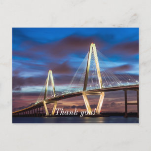 Carte Postale Pont Arthur Ravenel la nuit