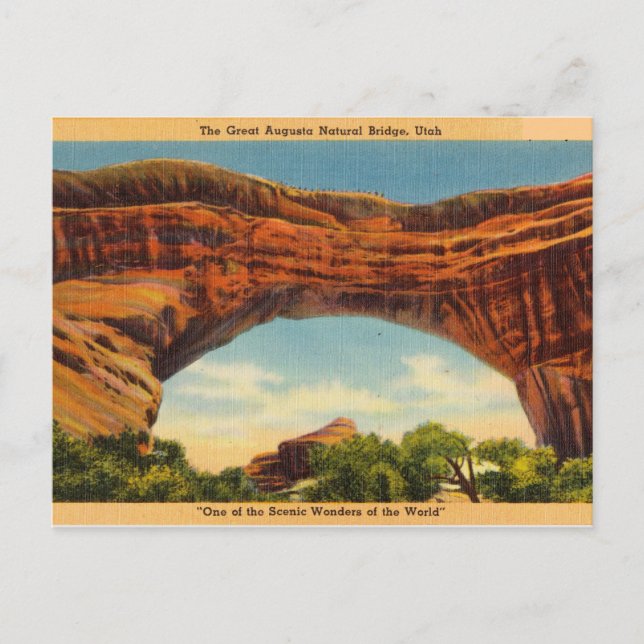 Carte Postale Pont Augusta, Utah, Pittoresque Wonder (Devant)