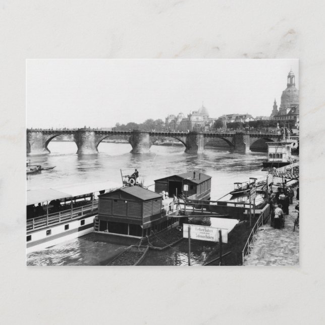 Carte Postale Pont Augustus, Dresde, vers 1910 (Devant)