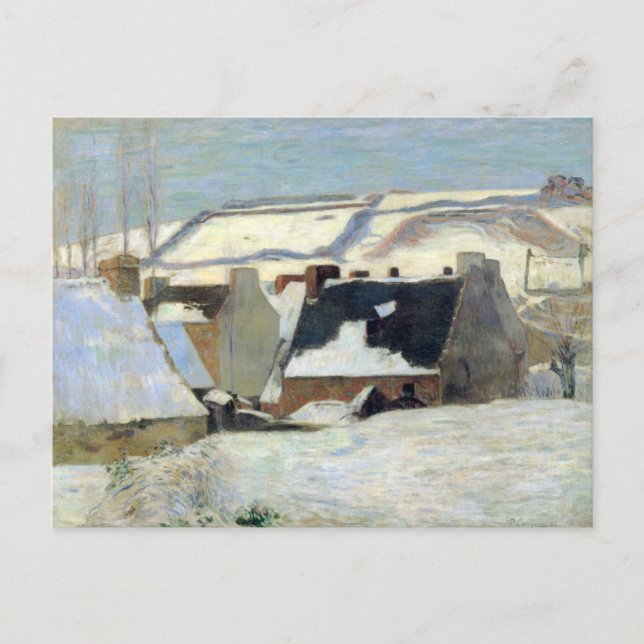 Carte Postale Pont-Aven sous la neige | Paul Gauguin (Devant)