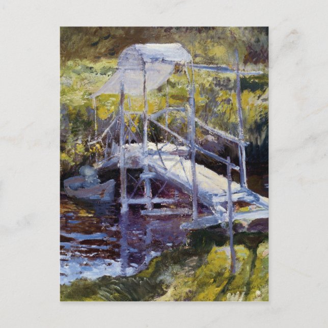 Carte Postale Pont blanc par John Twachtman (Devant)