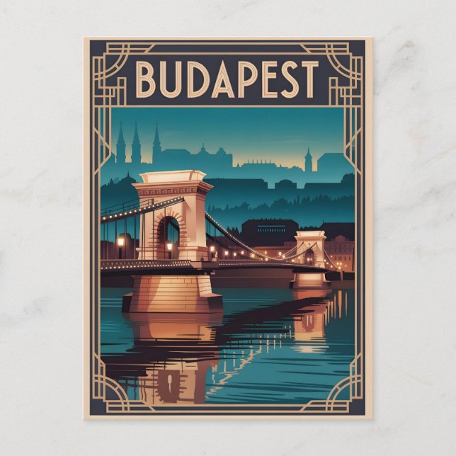 Carte Postale Pont Chaîne Budapest (Devant)