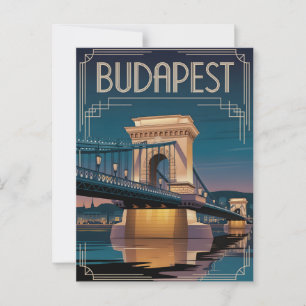 Carte Postale Pont Chaîne Budapest