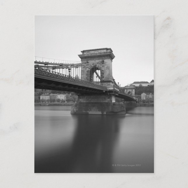 Carte Postale Pont Chaîne Szechenyi et Danube (Devant)