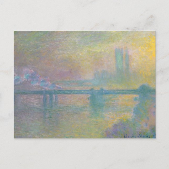 Carte Postale Pont Charing Cross Londres Claude Monet (Devant)