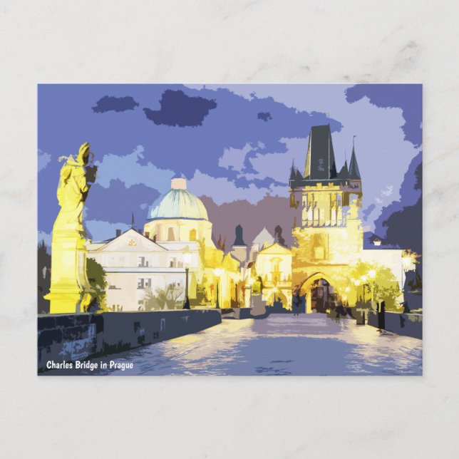 Carte Postale Pont Charles à Prague (Devant)
