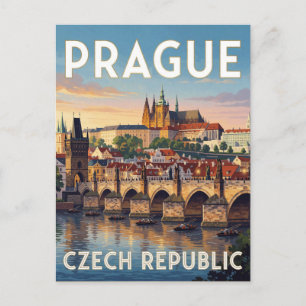 Carte Postale Pont Charles de Prague République tchèque Voyage