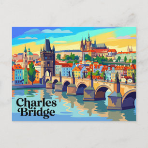 Carte Postale Pont Charles République tchèque