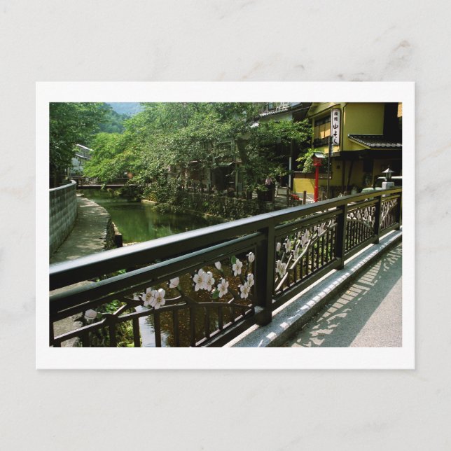 Carte Postale Pont Cherry Blossom en Kinosaki (Devant)