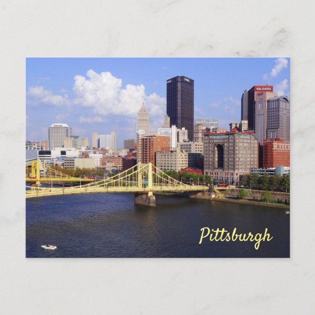 Carte Postale Pont Clemente de Pittsburgh Skyline Allegheny Rive (Devant)
