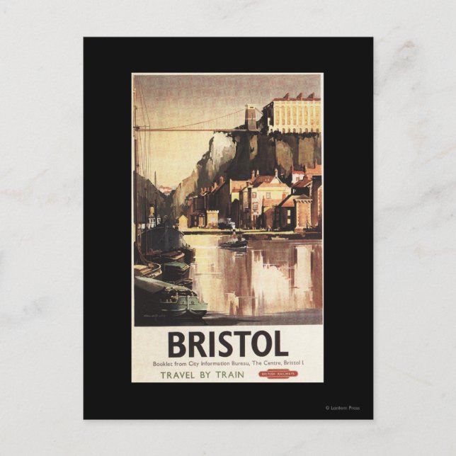 Carte Postale Pont Clifton Suspension et bateaux (Devant)