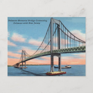 Carte Postale Pont commémoratif du Delaware reliant le New Jerse