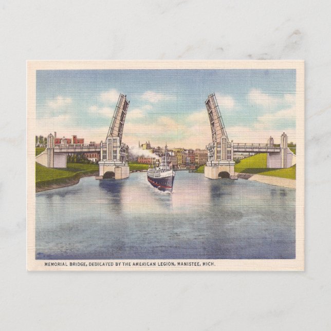 Carte Postale Pont commémoratif vintage (Devant)